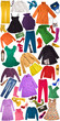 colorful autumn clothing background
