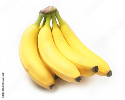 Photo: Bananas isolated on white background Bananas isolated on white background