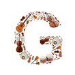 Musical instruments alphabet