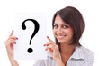 business woman with question mark business woman with question mark