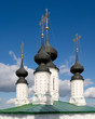 Domes of the church in the Saint Alexander Convent in the ancien Domes of the church in the Saint Alexander Convent in the ancien