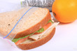 Photo: Sandwich in zipped plastic lunch bag Sandwich in zipped plastic lunch bag