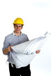 Construction Contractor Businessman on White