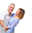 Happy elderly couple.