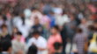 Virtual crowd of street