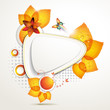 Banner design with leaf, flowers and butterflies Banner design with leaf, flowers and butterflies
