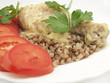 Buckwheat cereal on a plate