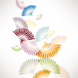 abstract background with folding fan
