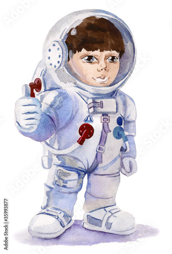 Illustration: cute astronaut boy cute astronaut boy