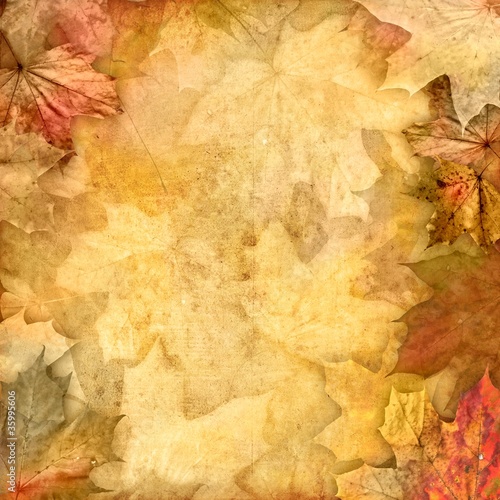Illustration: vintage retro leafy background vintage retro leafy background