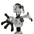funny robot in give me a hug side view