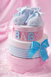 Little baby booties and gift boxes