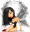 black fairy vector illustration
