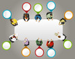 Vecteur : Group of business people working in office Group of business people working in office