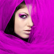brunette with veil