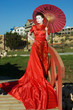 Geisha with umbrella Geisha with umbrella