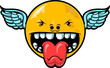 Happy Face with Wings