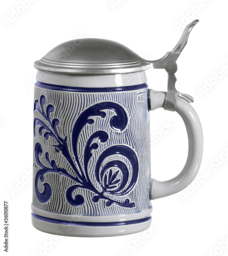 Foto: blue ornamented stein blue ornamented stein