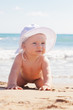 playing beach baby