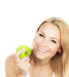 Pretty girl eating apple Pretty girl eating apple
