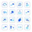 Logistics icons - blue series Logistics icons - blue series