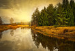 river at the sunset time
