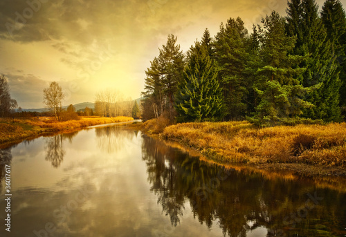 Photo: river at the sunset time river at the sunset time