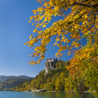 Panorama of Bled in autumn.