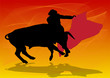 Vector: toro y torero toro y torero
