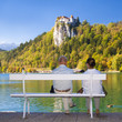 Seniour couple in Bled, Slovenia