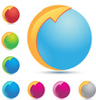 World & arrows logo set