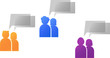 couple with bubble conversation