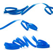 serpentins bleus fond blanc - blue party items