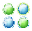 Set of vector globes