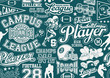 Vector: American football seamless pattern American football seamless pattern