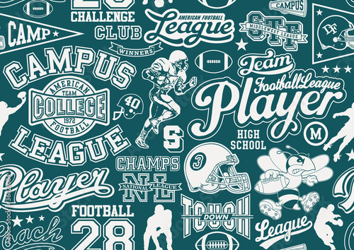 Vector: American football seamless pattern American football seamless pattern