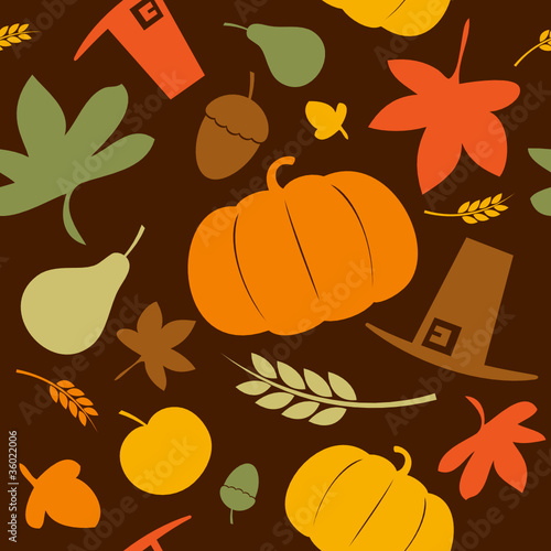Vector: Autumn seamless background, Thanksgiving day Autumn seamless background, Thanksgiving day