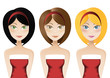 Set di 3 ragazze - Set of 3 cute girls