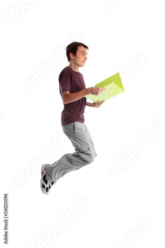 Photo: Teen student jumping Teen student jumping