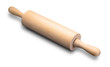 close up of baking rolling pin and flour