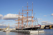 Sailing vessel at Neva-river embankment
