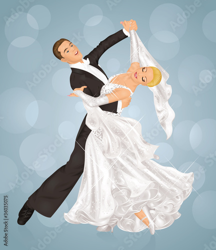Vector: Wedding dance. Wedding dance.