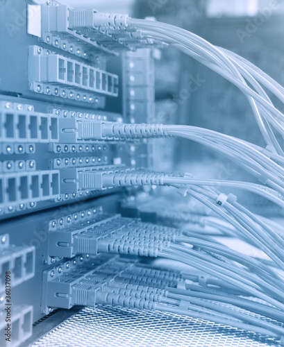 Photo: communication and internet network server room communication and internet network server room