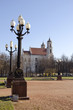 Antique lamps in square. Antique lamps in square.