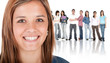 Woman leading a group