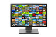 Foto: Modern LCD HDTV screen isolated Modern LCD HDTV screen isolated