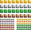 Colorful metallic  vector player buttons