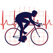 Cyclist icon vector