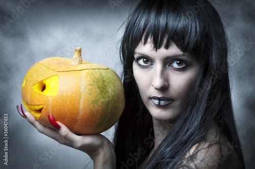Photo: Halloween makeup. Sexy woman Halloween makeup. Sexy woman