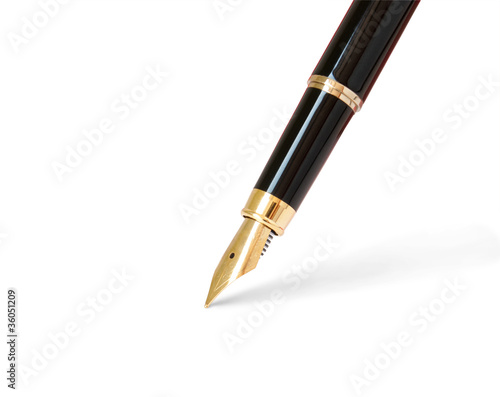 Photo: Writing pen isolated on the white background Writing pen isolated on the white background